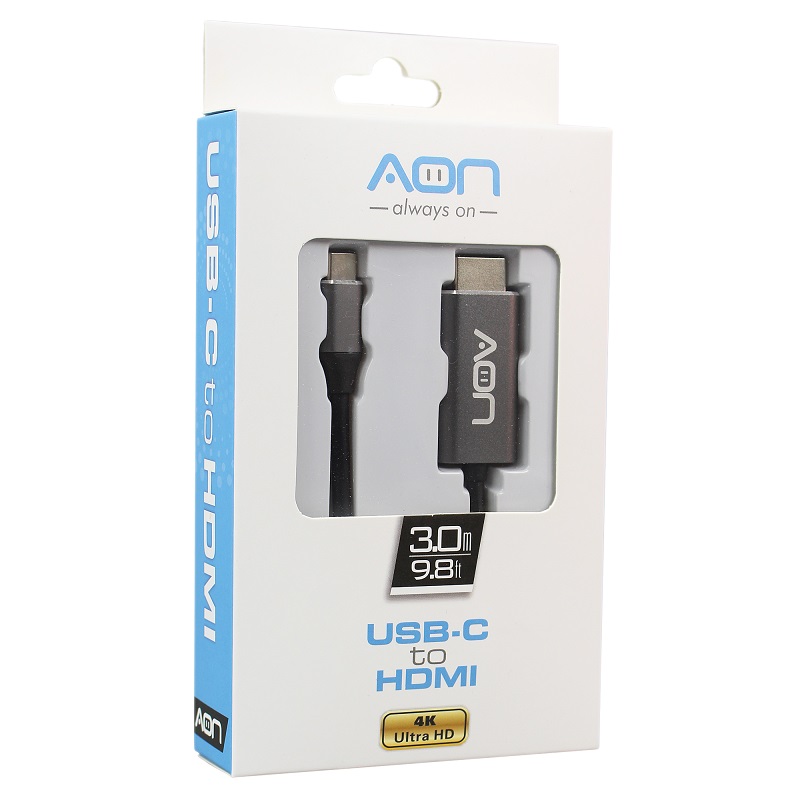 [AO-CB-2102] Cable AON USB Type C a HDMI 3M 4K