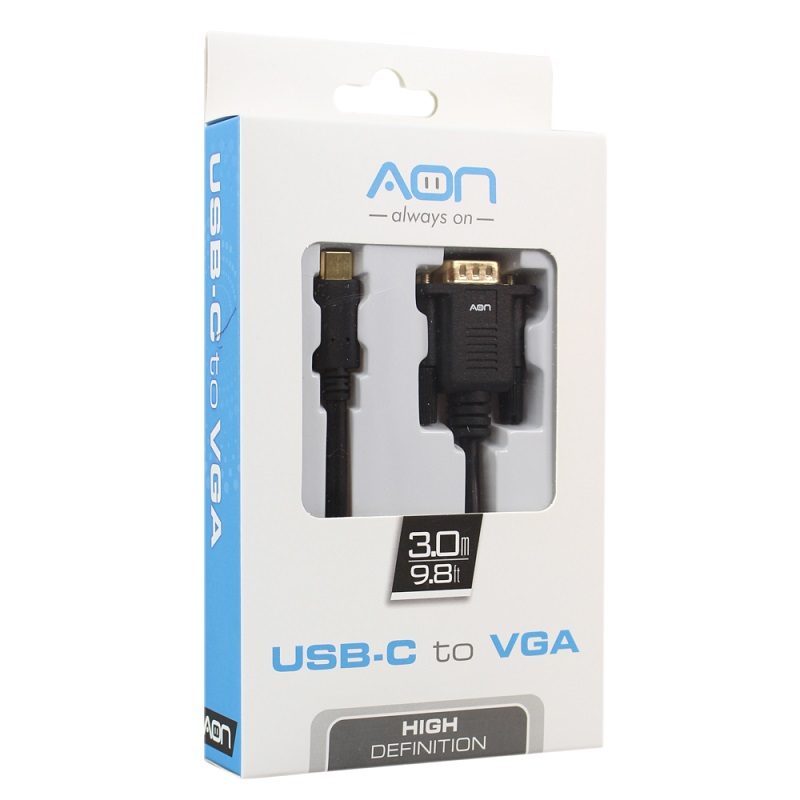 Cable AON USB Type C a VGA 3M
