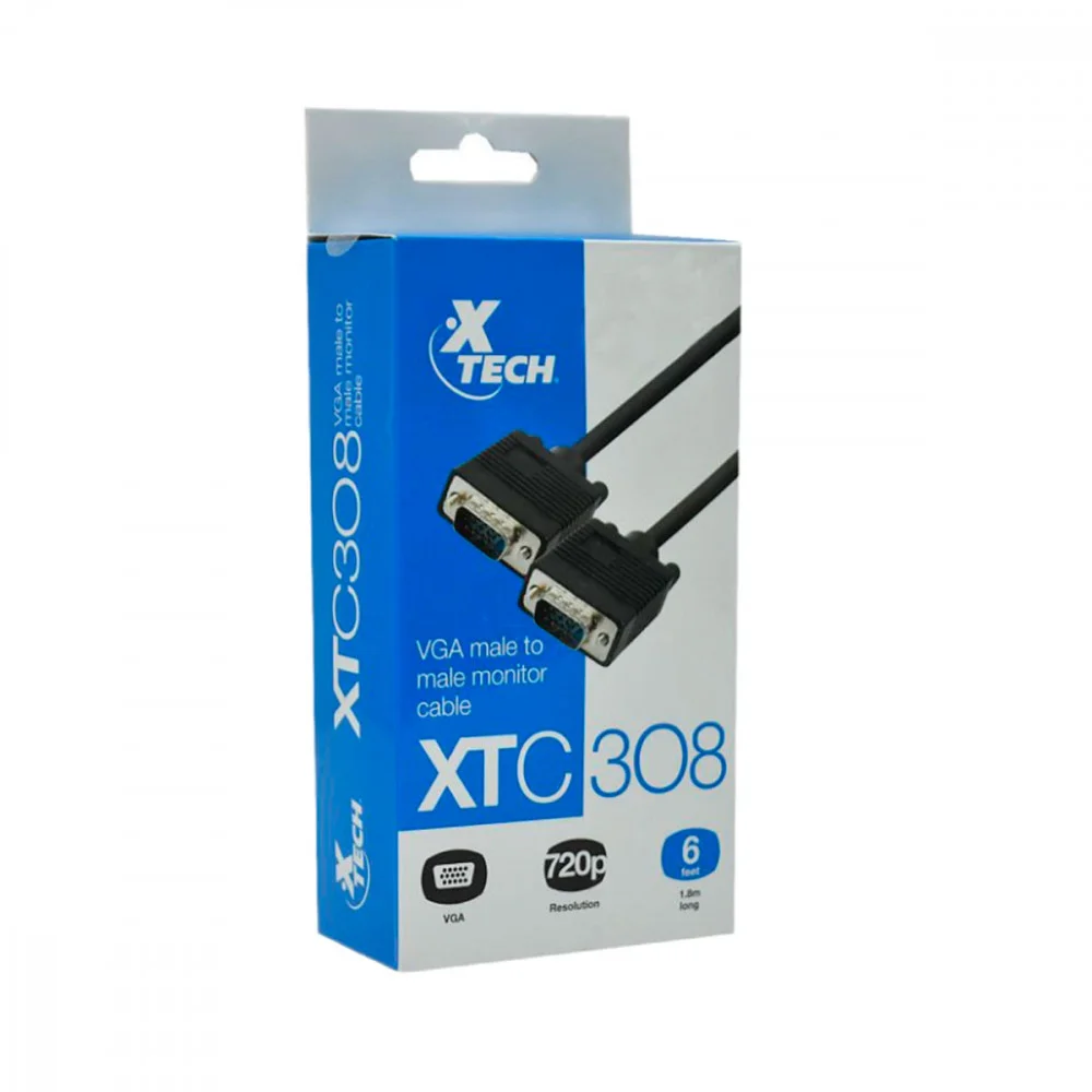Cable Xtech VGA 1.8 Mts Negro