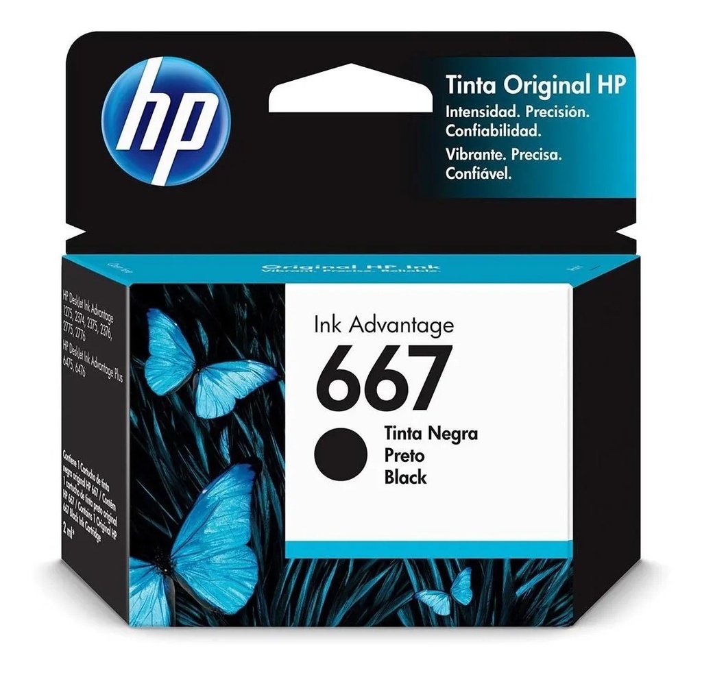 Cartucho Hp 667 Negro