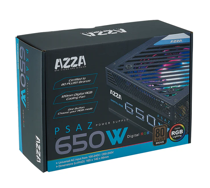 Fuente de Poder Azza 650W 80+ Bronze ARGB