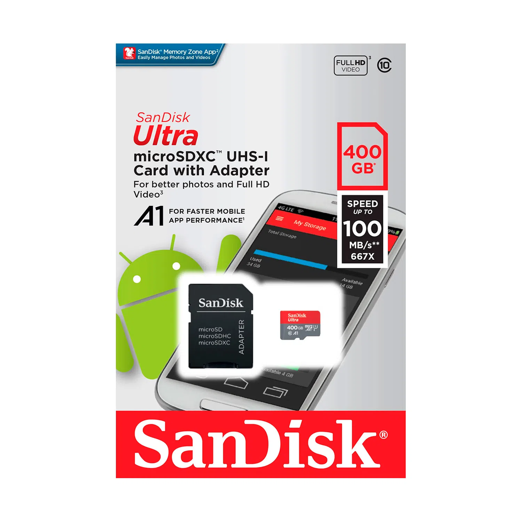 Memoria Micro SDXC 400GB Sandisk C10