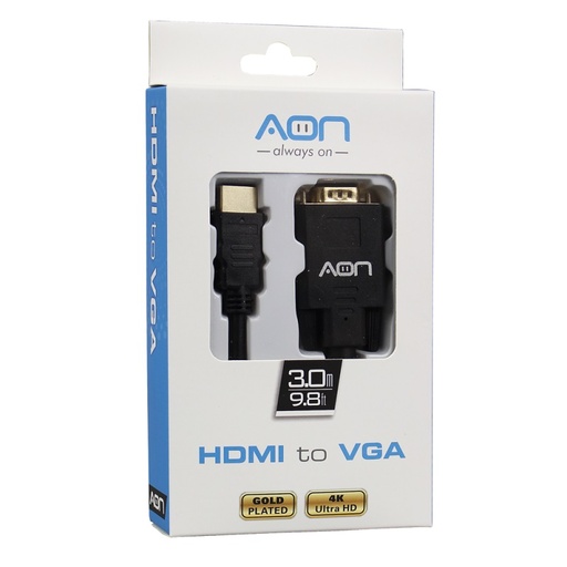 [AO-CB-4102] Cable AON HDMI a VGA 3M