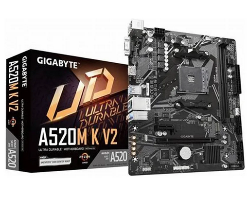 [A520MKV2G10] Tarjeta Madre Gigabyte A520M K V2 AMD4