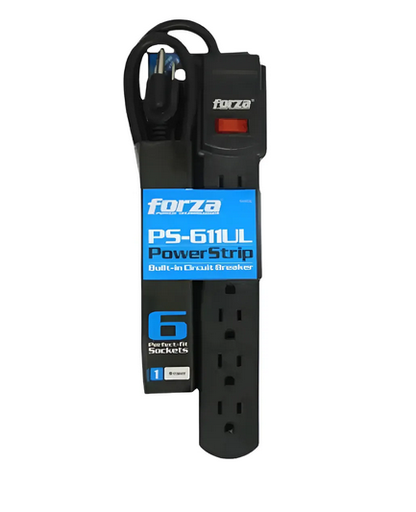 [PS-611UL] Regleta Forza 1800W/120VA 6 Tomas