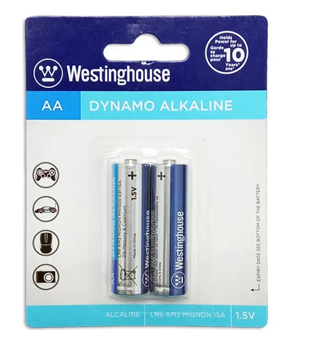 [LR6-BP2] Pila Alcalina Dynamo AA 2 UND Westinghouse