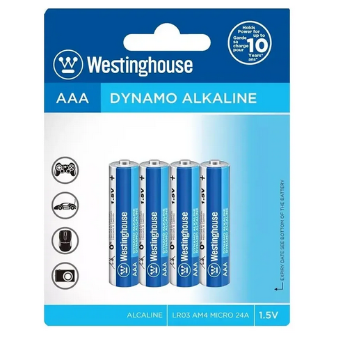 [LR03-BP4] Pila Alcalina Dynamo AAA 4 UND Westinghouse