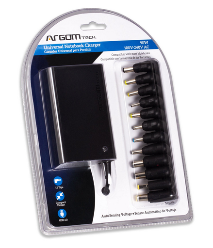 [ARG-AC-0097] Cargador Universal Argom Slim Laptop