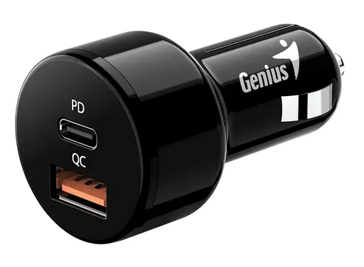 [32590008400] Cargador Genius Para Auto PD-36AC Negro