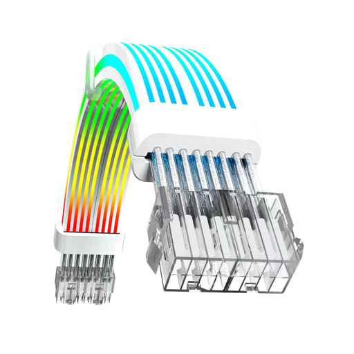 [VGA/CPU 2X8PIN-W] Cable de Extension Gamemax  PSU VGA/CPU 2x8PIN-B/ARGB Ligth Blanco