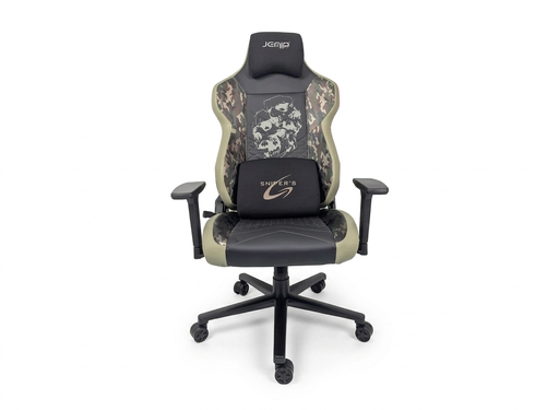 [JPG-SNIPER-BK/CAM] Silla Jemip Gaming Sniper Erogonomica Reposa Brazos Negro-Camuflaje