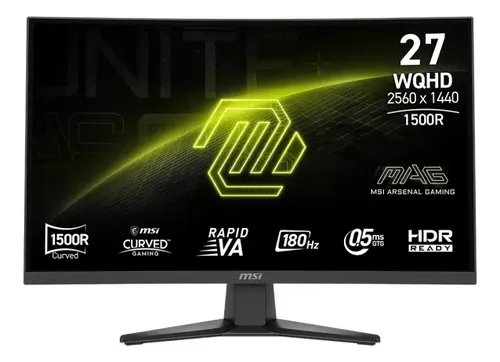[MAG MP275CQF] Monitor MSI 27" Gaming Curvo MAG MP275CQF E18 180Hz VA Negro