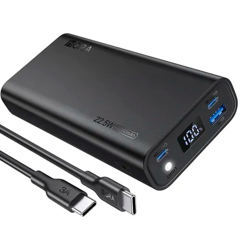 [GAR158 BLACK] Powerbank 1HORA 20000mAh 22.5W