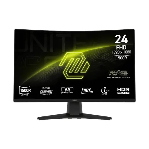 [9S6-3BD01M-001] Monitor MSI 24" Curvo MAG 245CX24 Full HD 240Hz Negro