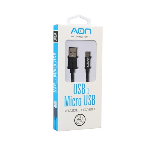 [AO-CB-3000] Cable AON USB a Micro USB 3.5M Black