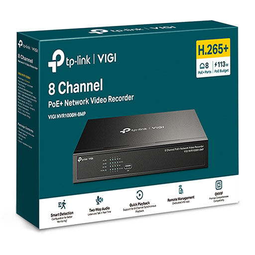 [NVR1008HPOE] NVR TP Link 8 Canales Vigi + Poe